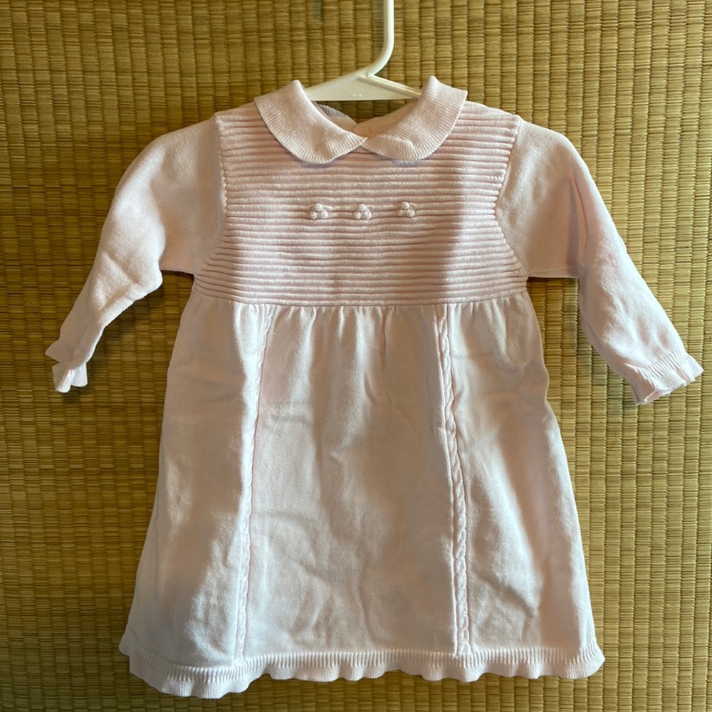 9 mo Starting Out pink cotton sweater dress